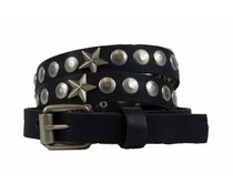 BeLtS 2019.0207 - Donkerblauwe riem met studs en sterren