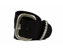 BeLtS 6054.4501 - Brede zwarte riem met kruispassant