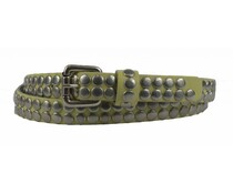 Legend Riemen 20-166 - Smalle gele riem met studs Legend Riemen 20-166 - Smalle gele riem met studs