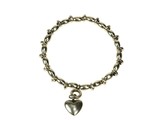 Sari Design metalen armbandje, ovaal/schijf met hartje
