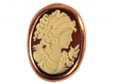 Sari Design camee steen rood/zilver