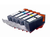 Canon 521/520 Serie MET CHIP voordeelpakket 5 stuks Canon 521/520 Serie MET CHIP voordeelpakket 5 stuks