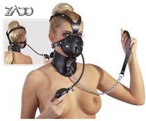Zado Lederen Hoofdmasker met Halsboei