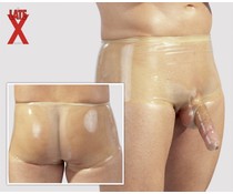 LateX Heren Slip met Penis/Balzak Sleeve