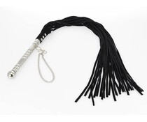 Rimba Real Leather & BDSM Zweep met Aluminium Handvat