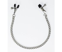 Rimba Real Leather & BDSM Tepelklemmen met Ketting