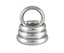 Rimba Real Leather & BDSM Donut Cockring RVS