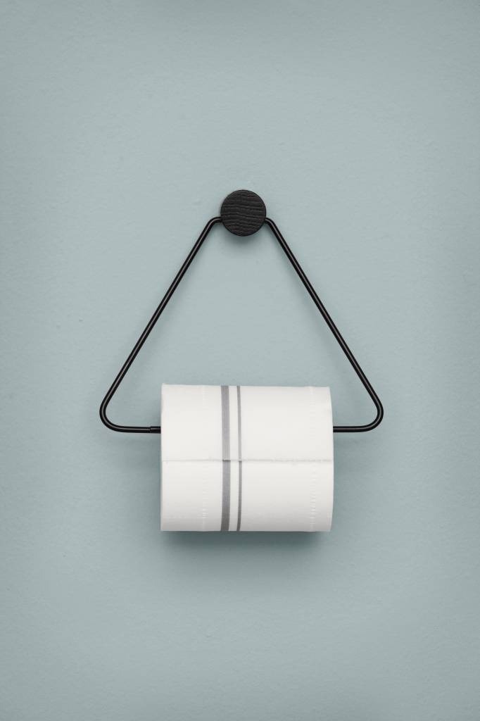 Ferm Living Toilet roll holder black metal 17x5x15cm Wonen met LEF!