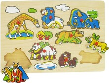 BigJigs Knoppuzzel wilde dieren