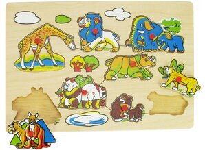BigJigs Knoppuzzel wilde dieren
