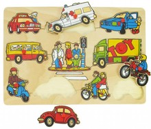 BigJigs Knoppuzzel transport