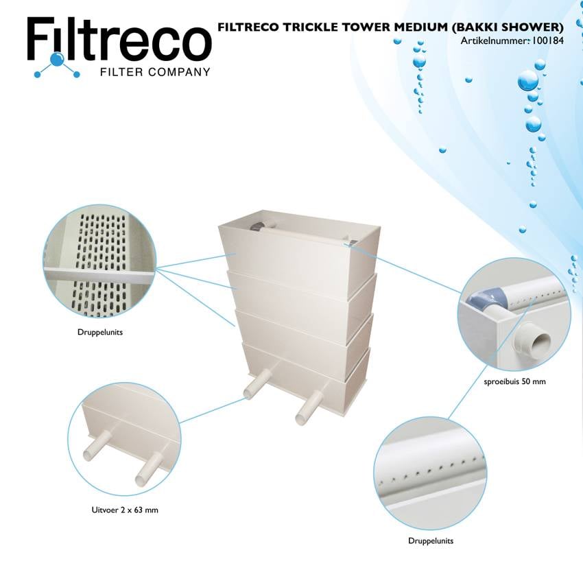 Filtreco Trickle Tower Medium (Bakki Shower) Selectkoi Your online