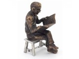 Tema de Escultura "Lector de periódicos en las heces"