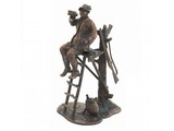 Sculptuur met thema "Jager op de Uitkijk"