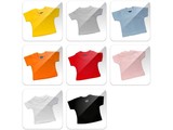 Φτηνές γαλάζιο μίνι T-shirts (κούκλα μωρό, 100% βαμβάκι, κοντό μανίκι και γύρω από το λαιμό)