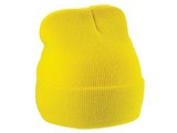 Goedkope gele gebreide winter mutsen (volwassen maat)