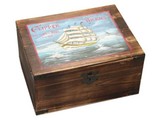 Genuine casse di legno di spedizione "Clipper" con coperchio ribaltabile