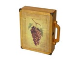 De colores cajas de vino de madera "Vino Bunch" imagen Manojo de vino con (apto para 3 botellas de vino)
