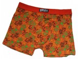 underwear, mensunderwear, mannenondermode, ondergoed, lingerie, heren, mannen Herenboxershort oranje groen motief