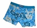 underwear, mensunderwear, mannenondermode, ondergoed, lingerie, heren, mannen Herenboxershort aqua motief