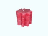 Ster Kaars Rood 10x10x9 cm