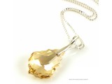 Silber Halskette mit Swarovski Elements Baroque "Golden Shadow"