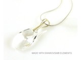Silber Halskette mit Swarovski Elements Pear-Shaped "Crystal"