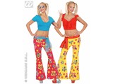 Carnival-costumes: Pants seventies Flowerprint, Woman