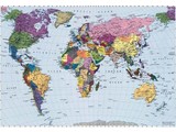 Komar fotobehangposter World Map Klein 4-050