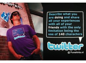 Funshirts Twitter Shirt Paars