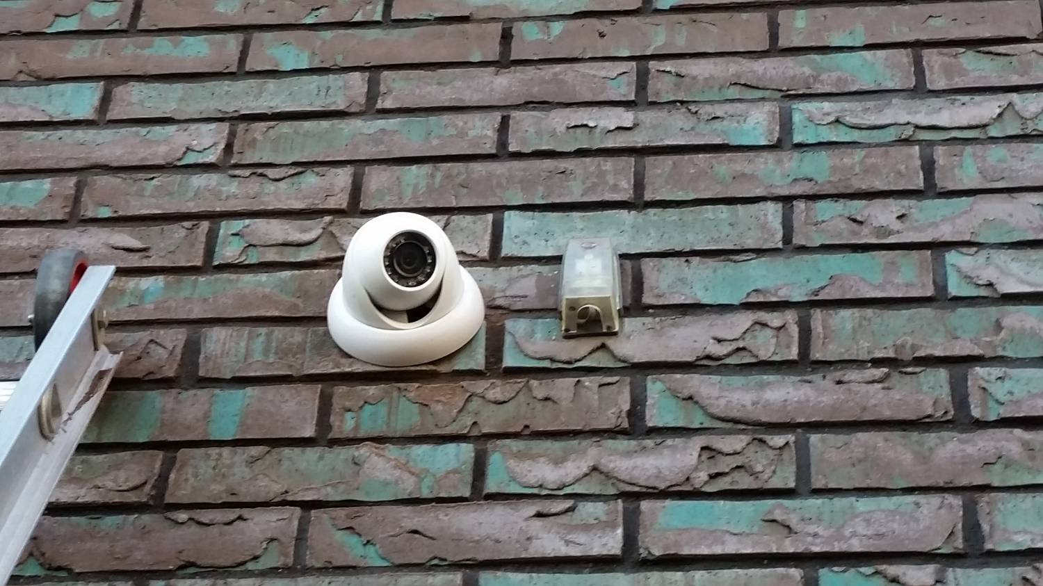 Camerabewaking systeem op een appartement gebouw