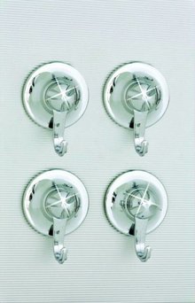 Everloc Set van 4 grote haken, 7 cm met zuignappen