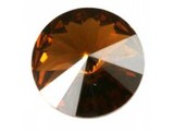 1122 Swarovski Rivoli Pointed Back SS47 - Smoked Topaz