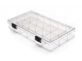 Transparent plastic storage box with 18 compartments