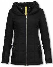 Milan Ferronetti Winterjassen - Dames Winterjas Halflang - Regular Slim - Fit Edition - Zwart