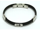Lunedi Stainless Steel - Rubber Armband ADRIANO