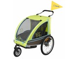 Vantly Eco Fietskar met wandelset Lime Groen