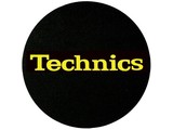 Technics Logo Yellow on Black Slipmats