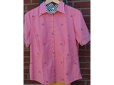 os trachten geruite damesblouse korte mouwen hert