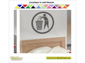 Walldecor Papier hier symbool als wanddecoratie, Muursticker.