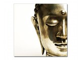 Schilderij Buddha White Gold - Medium
