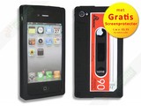 iPhone 4(S) Hoesje Cassette Case - Zwart