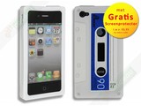 iPhone 4(S) Hoesje Cassette Case - Wit