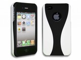 iPhone 4(S) 3-in-1 Hard Case - Wit/Zwart