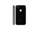 iPhone 4(S) Bumper Case - Half Transparant/zwart