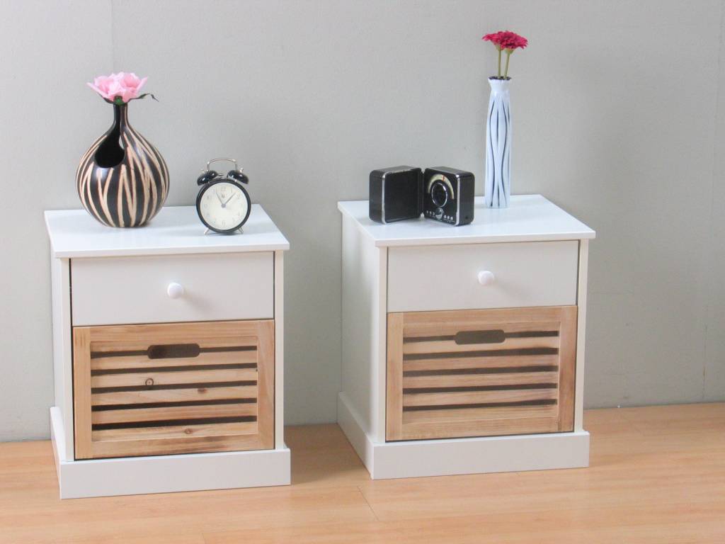 Rianne landelijk wonen wit met houten lades slaapkamer ...