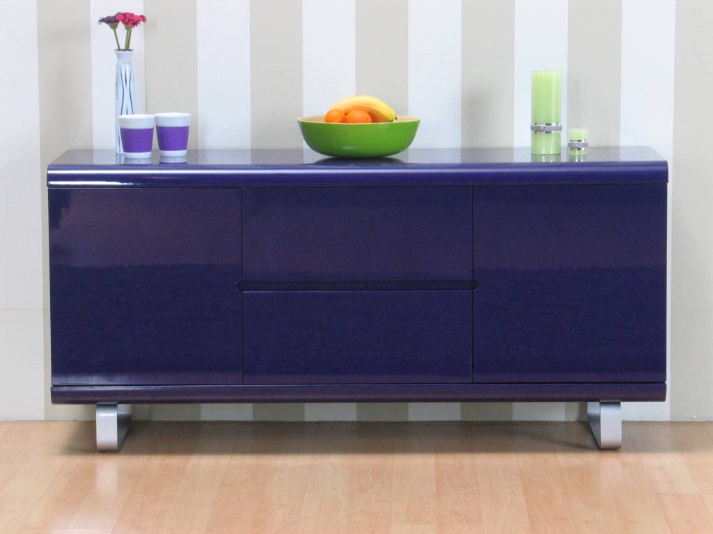 Design dressoir hoogglans paars 145x69x45 cm spacy ...
