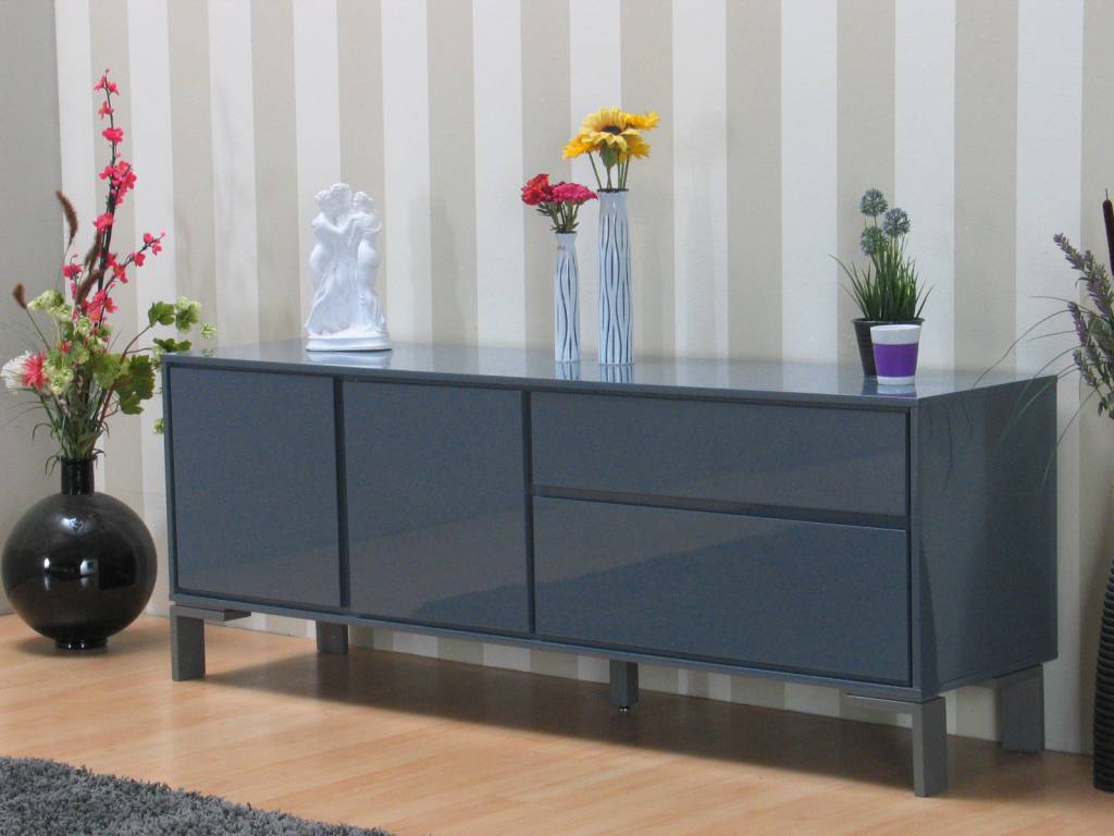 Wandkast uptown 100 cm wit en grijs hoogglans meubeltrefpunt ...