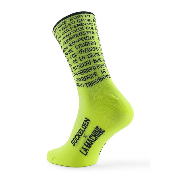 Cycling Socks Les Monuments Fluor Yellow - Copy
