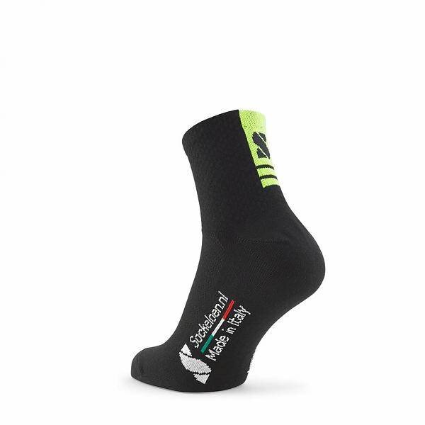 Cycling Socks Black-Yellow Fluor